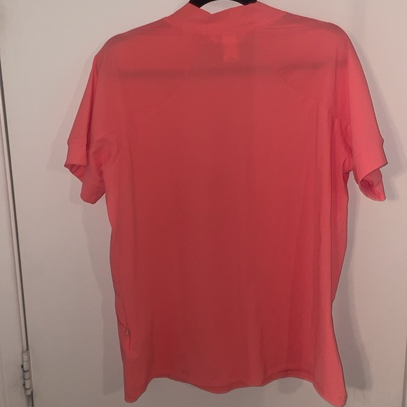 {Fairmonde} Active Fit Mock Neck Tee - Flamingo - Picture 7 of 7